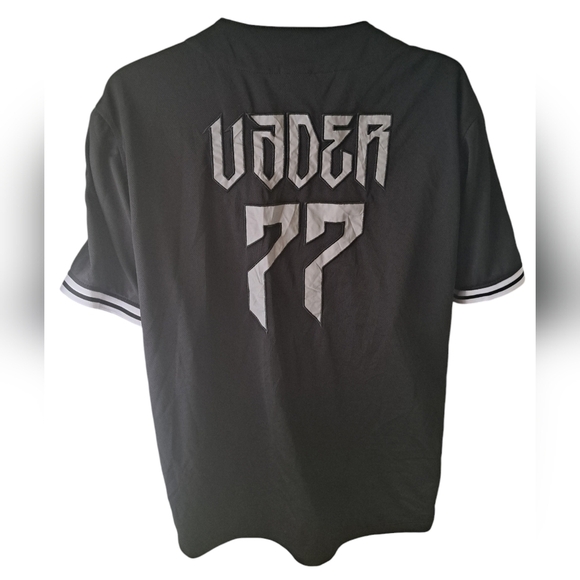 Our Universe Darth Vader Sith 77 Star Wars STITCHED Baseball Jersey Men's LG - Picture 2 of 7